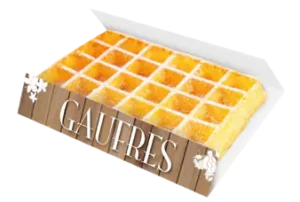 Support pour vendre des gaufres